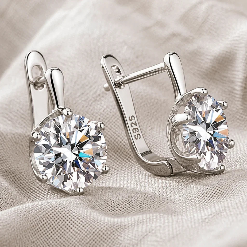 Vintage Zirkonia Silber-Ohrringe