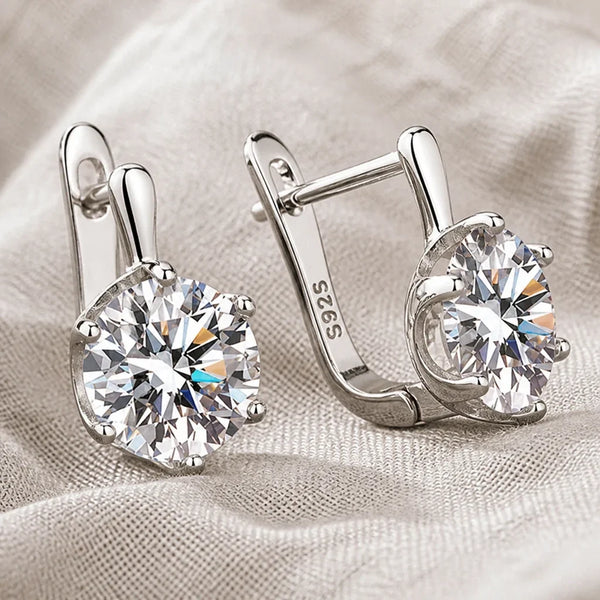 Vintage Zirkonia Silber-Ohrringe