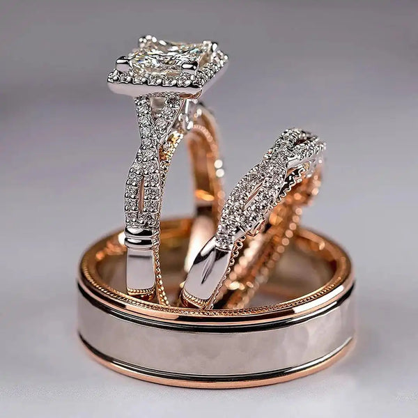 Vintage Zirkonia-Roségold-Ring