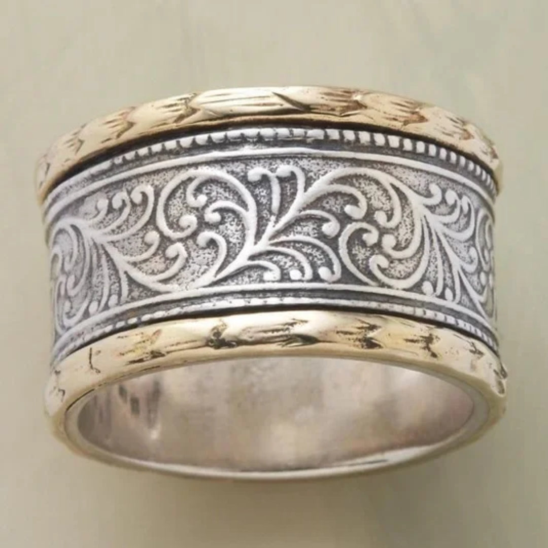 Vintage Ring in Gold und Silber