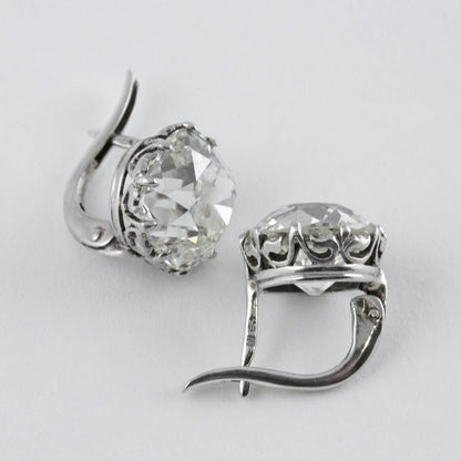 Luxuriöse Vintage Silber-Zirkonia-Ohrringe