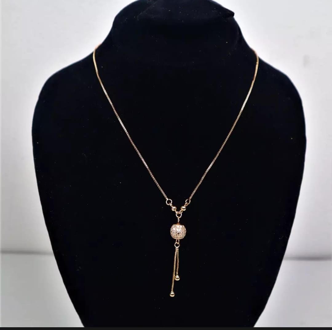 Goldene Vintage Anhänger-Halskette