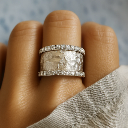 Vintage Silberring mit Zirkonia