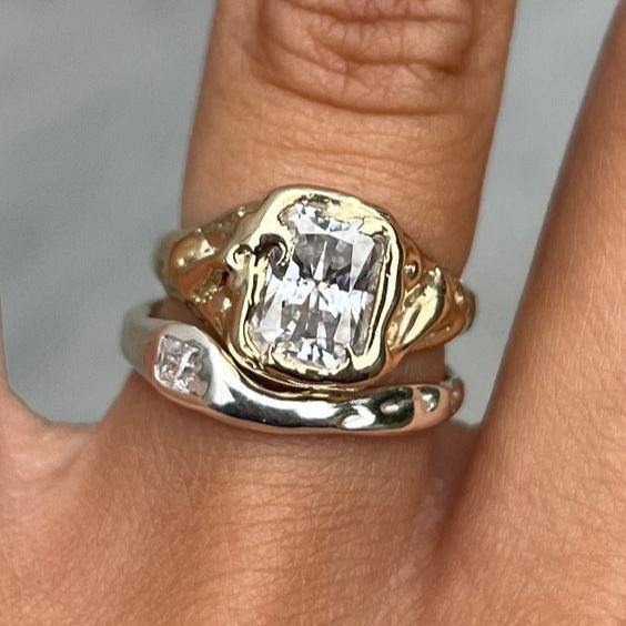 Ringset Leuchtend in Gold und Silber