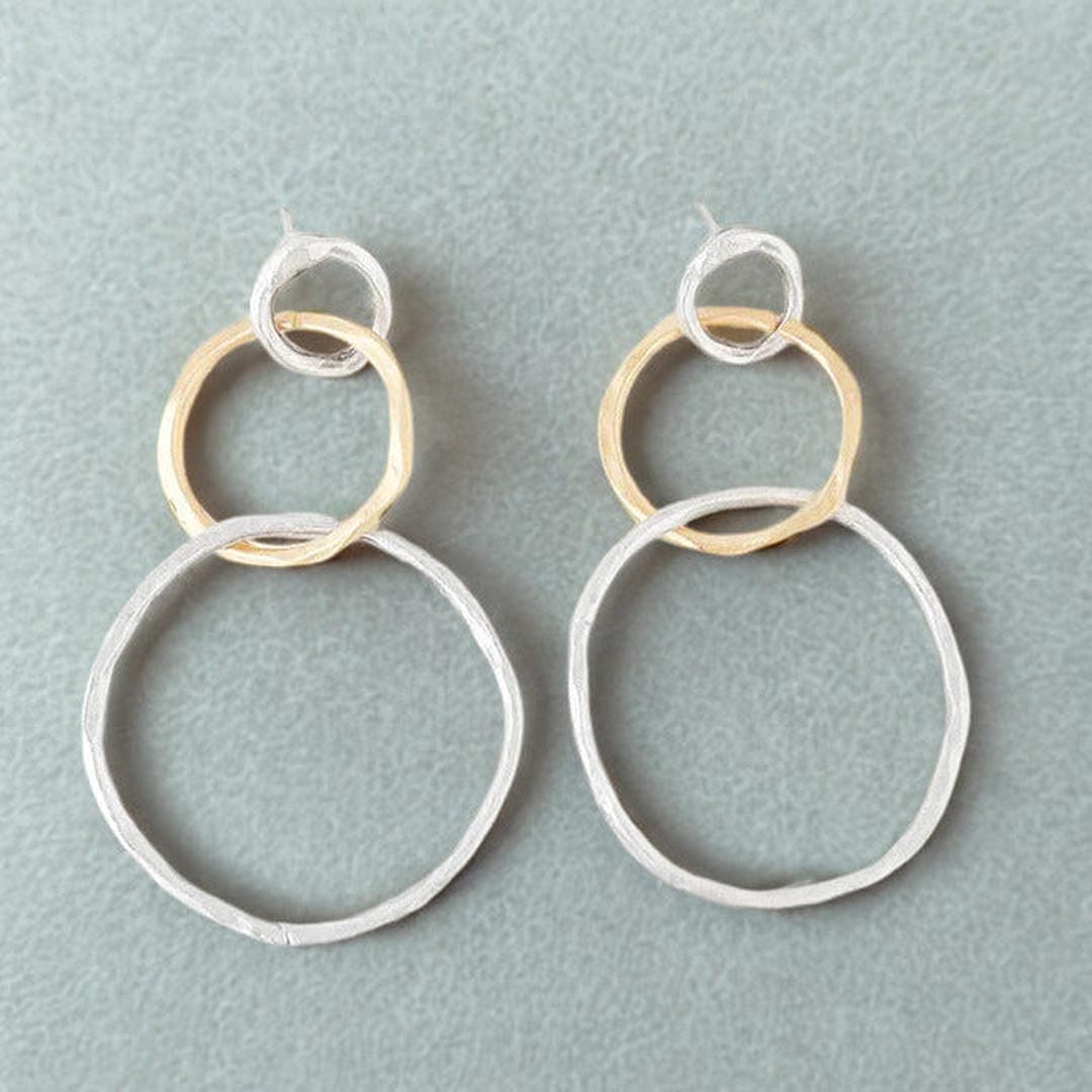 Vintage Gold- und Silber-Creolen