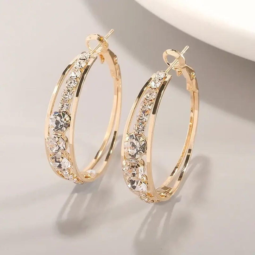 Elegante vergoldete Ohrringe