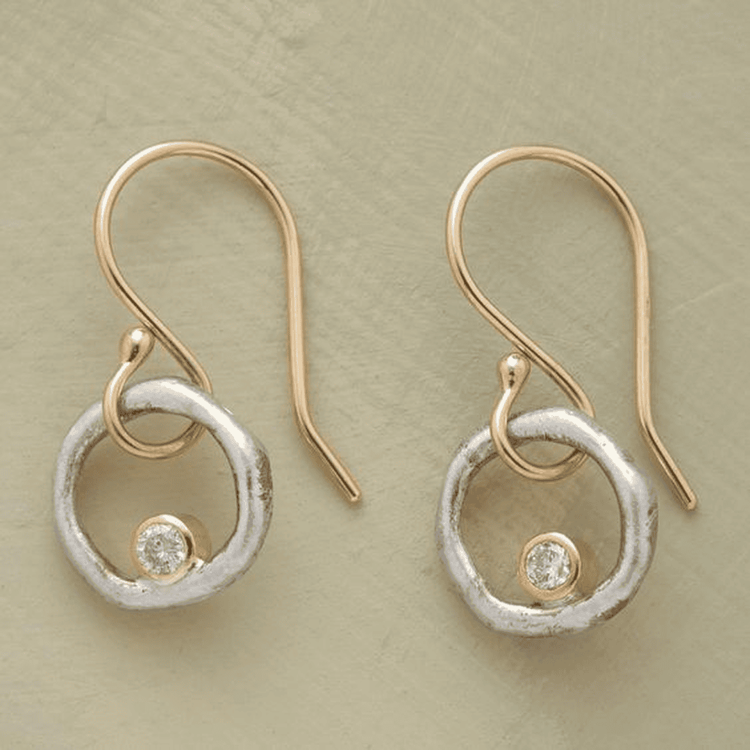 Retro Gold- und Silber-Ohrringe