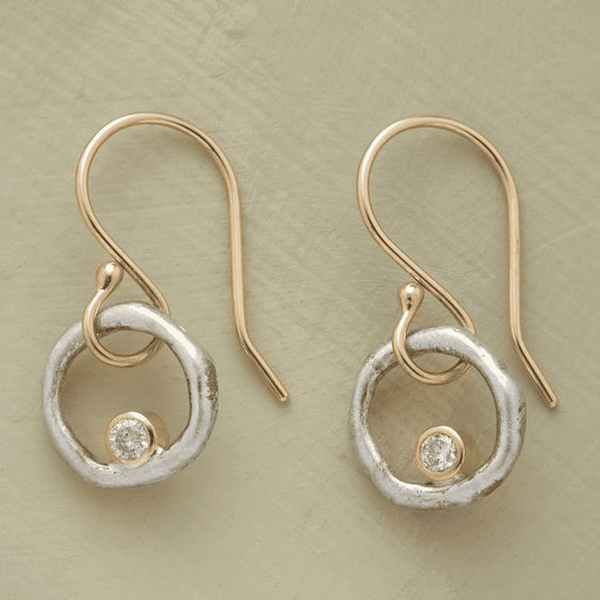 Retro Gold- und Silber-Ohrringe