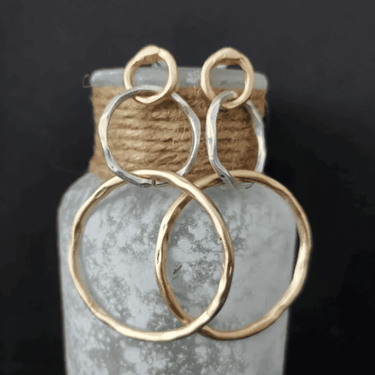Vintage Gold- und Silber-Creolen