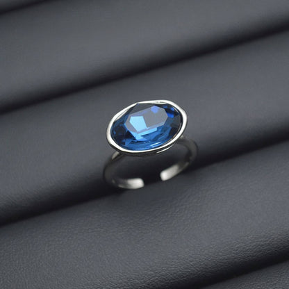 Ring Himmelblau im Vintage Glanz